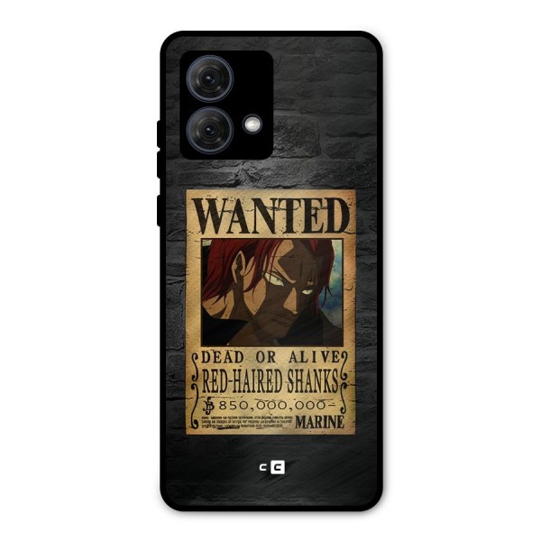 Shanks Wanted Metal Back Case for Moto G84