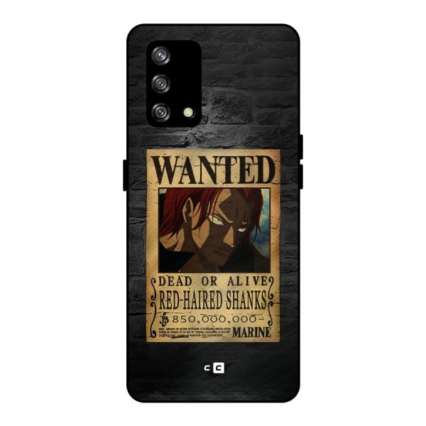 Shanks Wanted Metal Back Case for Oppo F19