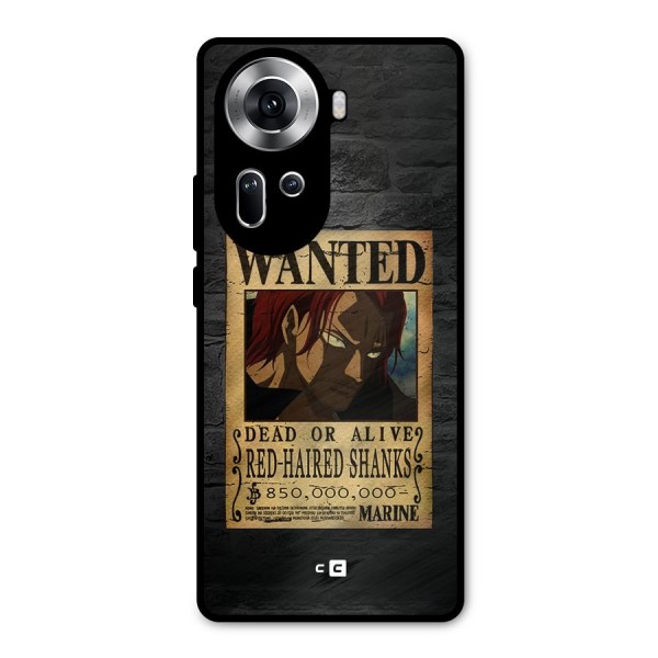 Shanks Wanted Metal Back Case for Oppo Reno11 5G