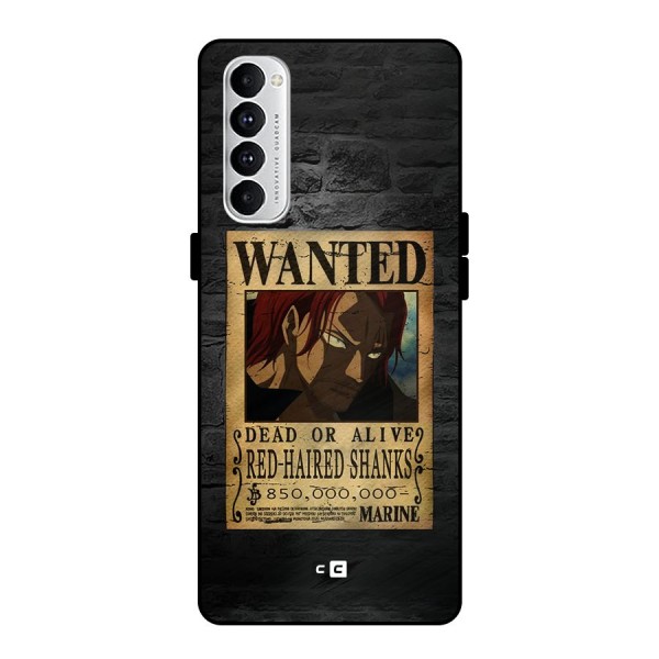 Shanks Wanted Metal Back Case for Oppo Reno4 Pro