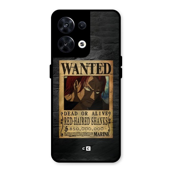 Shanks Wanted Metal Back Case for Oppo Reno8 5G