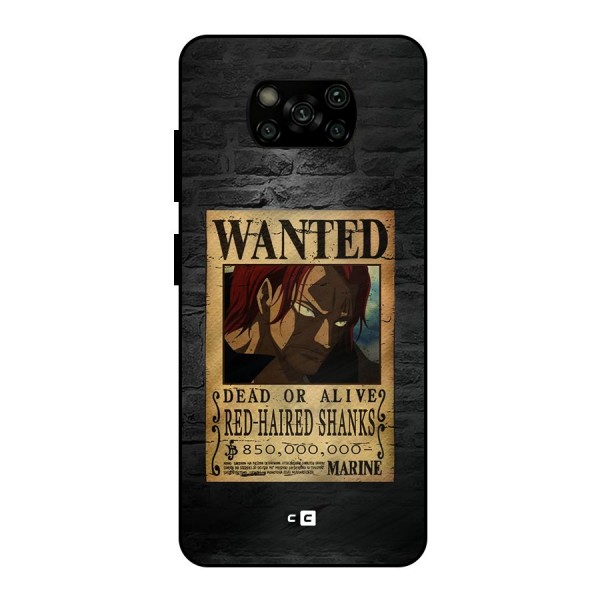 Shanks Wanted Metal Back Case for Poco X3