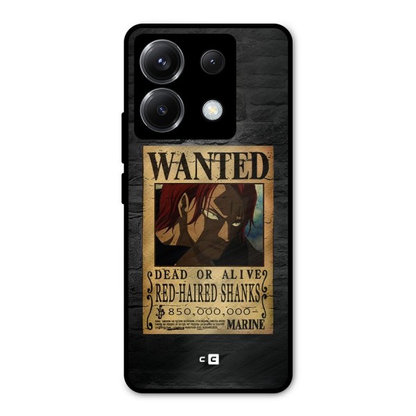 Shanks Wanted Metal Back Case for Poco X6