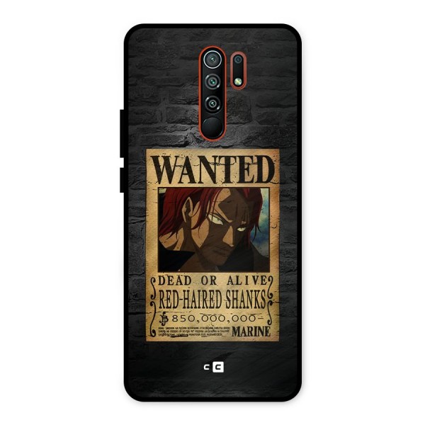 Shanks Wanted Metal Back Case for Redmi 9 Prime