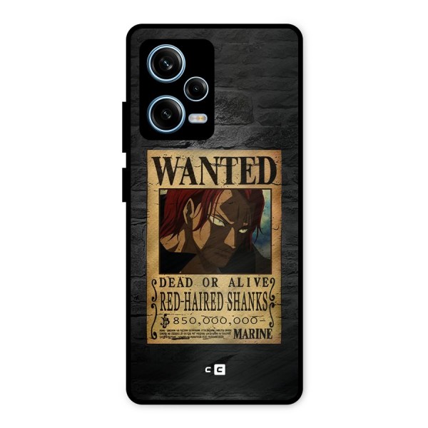 Shanks Wanted Metal Back Case for Redmi Note 12 Pro