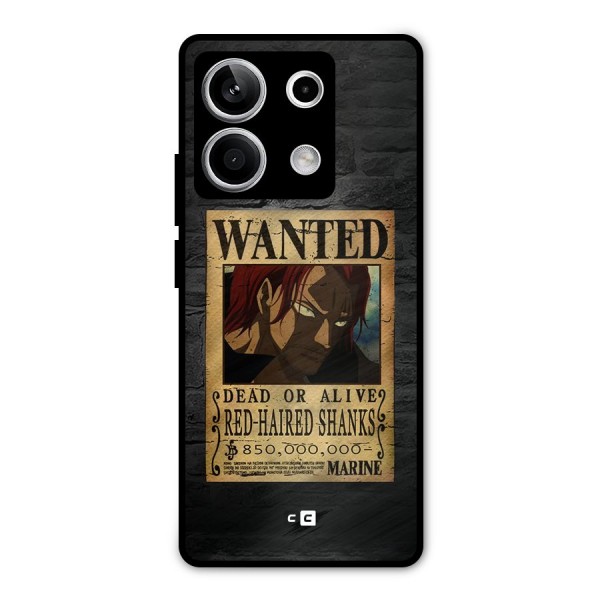 Shanks Wanted Metal Back Case for Redmi Note 13 5G
