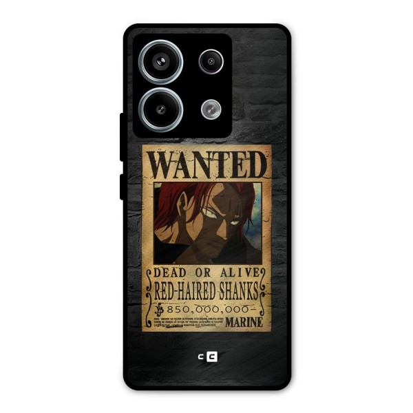 Shanks Wanted Metal Back Case for Redmi Note 13 Pro 5G