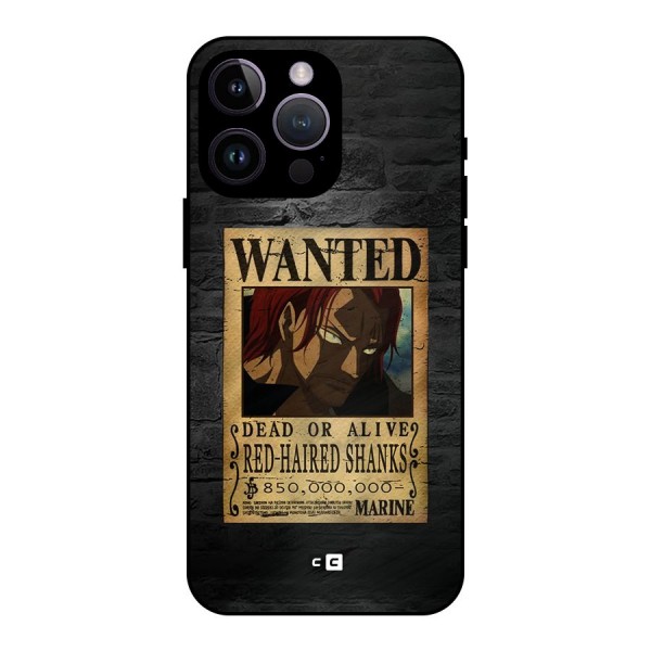 Shanks Wanted Metal Back Case for iPhone 14 Pro Max
