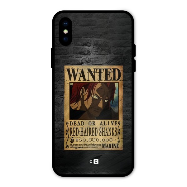 Shanks Wanted Metal Back Case for iPhone X