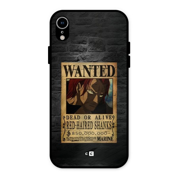 Shanks Wanted Metal Back Case for iPhone XR