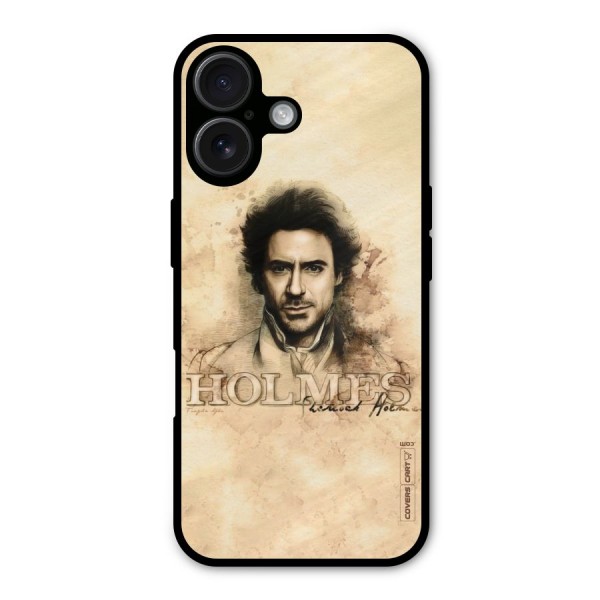 Sherlock Holmes Fan Art Metal Back Case for iPhone 16