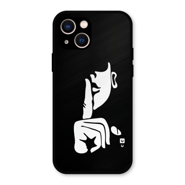 Shhh Art Metal Back Case for iPhone 13
