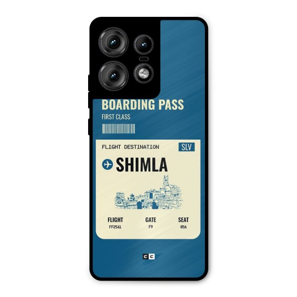 Shimla Boarding Pass Metal Back Case for Motorola Edge 50 Pro
