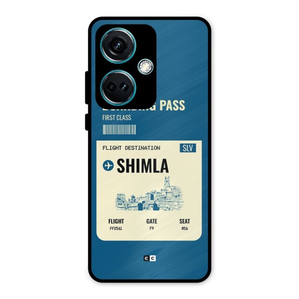 Shimla Boarding Pass Metal Back Case for OnePlus Nord CE 3 5G