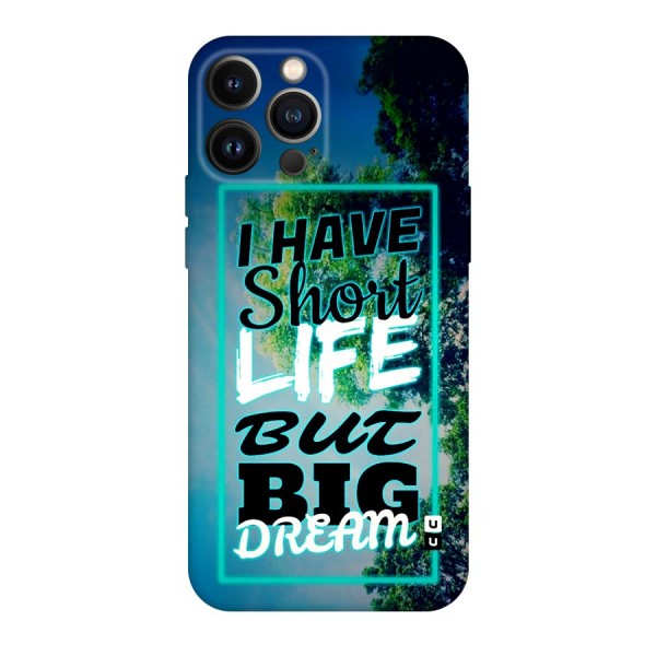 Short Life Big Dream Original Polycarbonate Back Case for iPhone 13 Pro Max