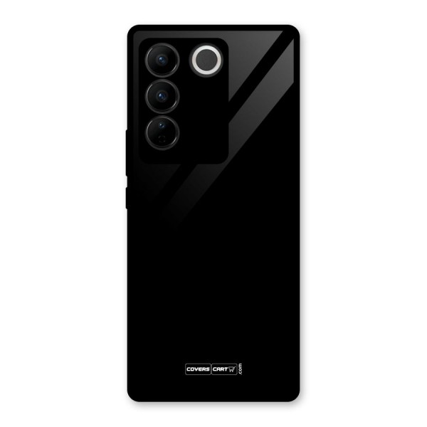 Simple Black Glass Back Case for Vivo V27