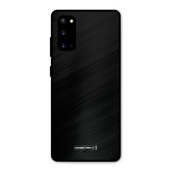 Simple Black Metal Back Case for Galaxy S20