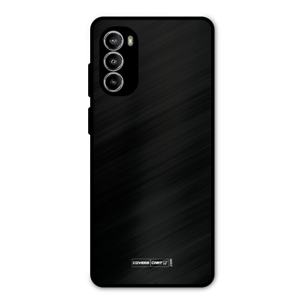 Simple Black Metal Back Case for Moto G52