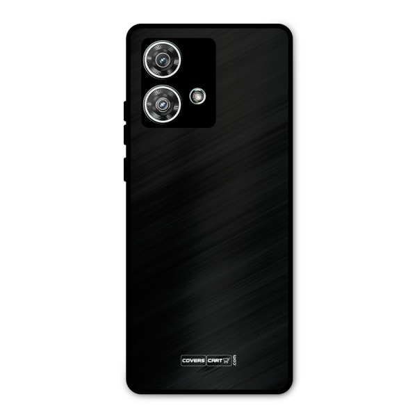 Simple Black Metal Back Case for Motorola Edge 40 Neo