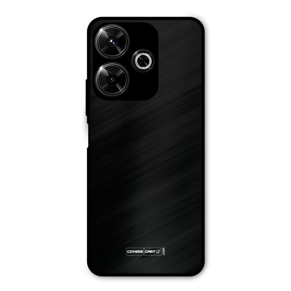 Simple Black Metal Back Case for Poco M6 Plus