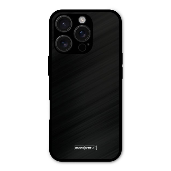 Simple Black Metal Back Case for iPhone 16 Pro