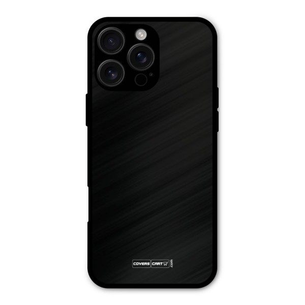 Simple Black Metal Back Case for iPhone 16 Pro Max