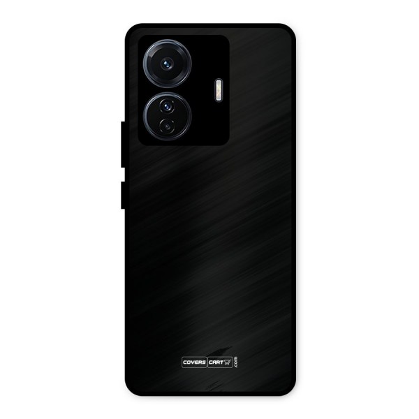 Simple Black Metal Back Case for iQOO Z6