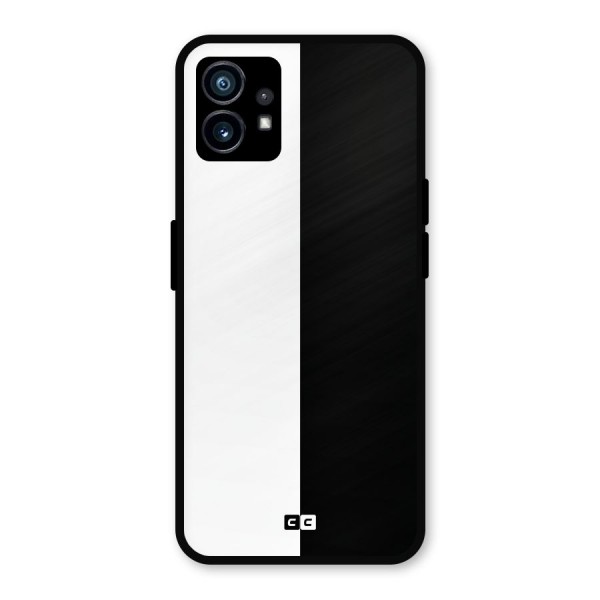 Simple Black White Metal Back Case for Nothing Phone 1