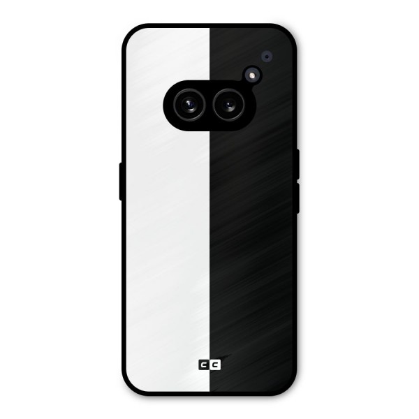 Simple Black White Metal Back Case for Nothing Phone 2a