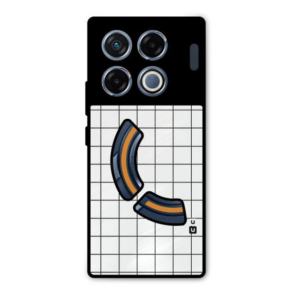 Simple Checks Metal Back Case for Infinix GT 20 Pro