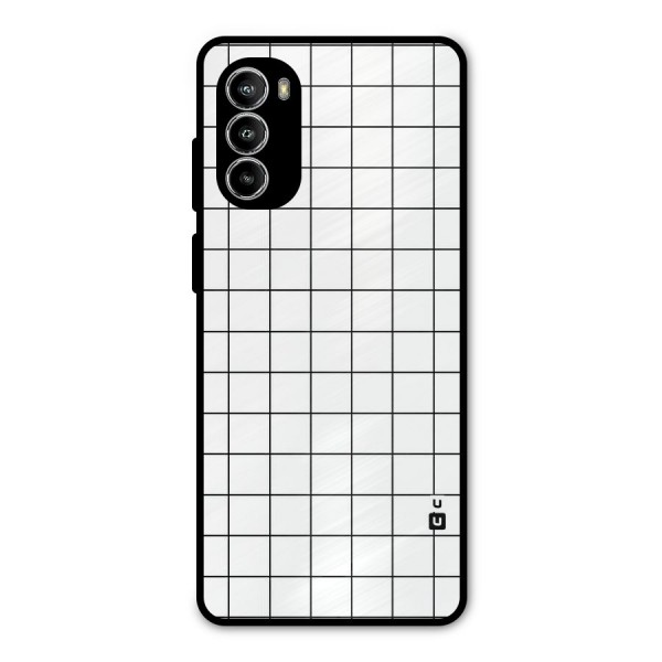 Simple Checks Metal Back Case for Moto G52
