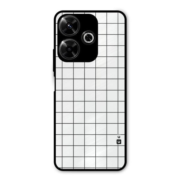 Simple Checks Metal Back Case for Poco M6 Plus