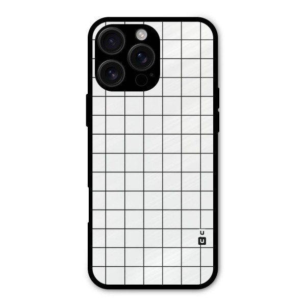 Simple Checks Metal Back Case for iPhone 16 Pro Max