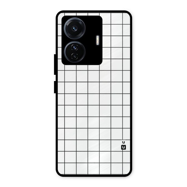 Simple Checks Metal Back Case for iQOO Z6