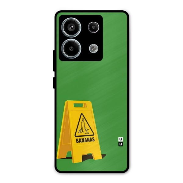 Simple Minimalist Bananas Metal Back Case for Redmi Note 13 Pro 5G