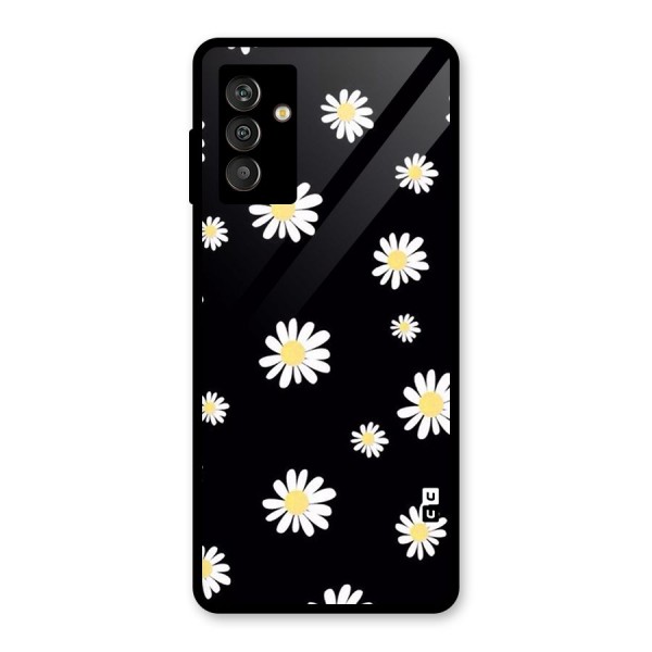 Simple Sunflowers Pattern Glass Back Case for Galaxy M13