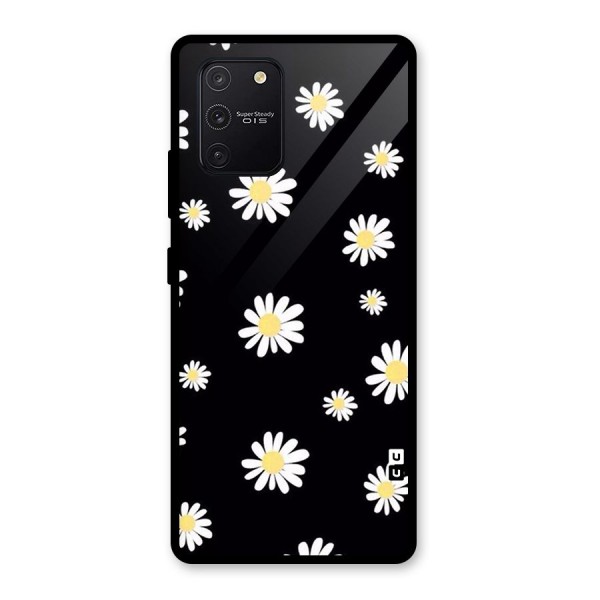 Simple Sunflowers Pattern Glass Back Case for Galaxy S10 Lite