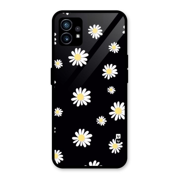 Simple Sunflowers Pattern Glass Back Case for Nothing Phone 1