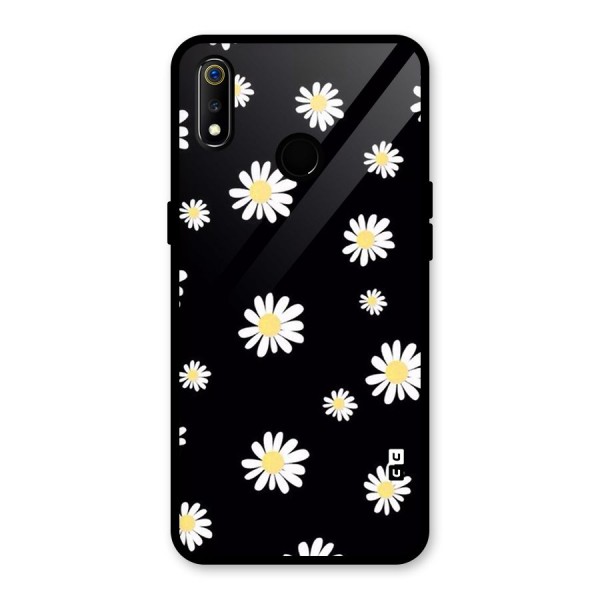 Simple Sunflowers Pattern Glass Back Case for Realme 3