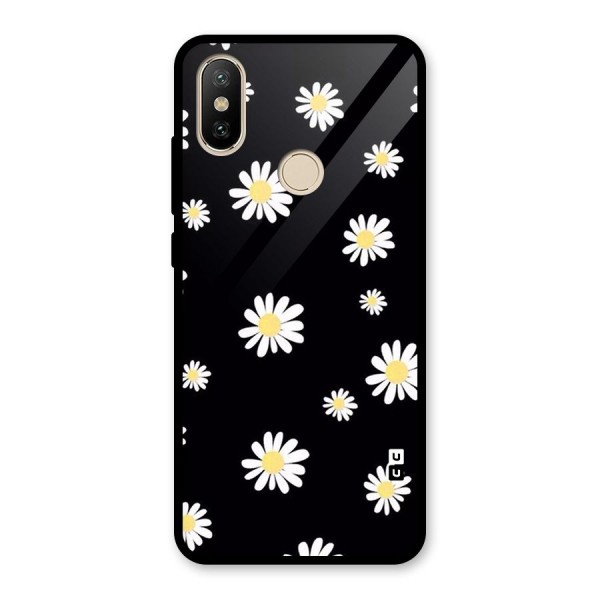 Simple Sunflowers Pattern Glass Back Case for Redmi A1