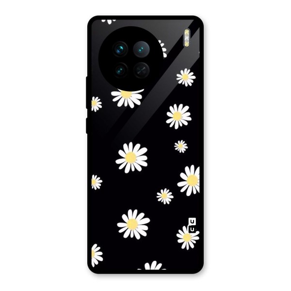 Simple Sunflowers Pattern Glass Back Case for Vivo X90