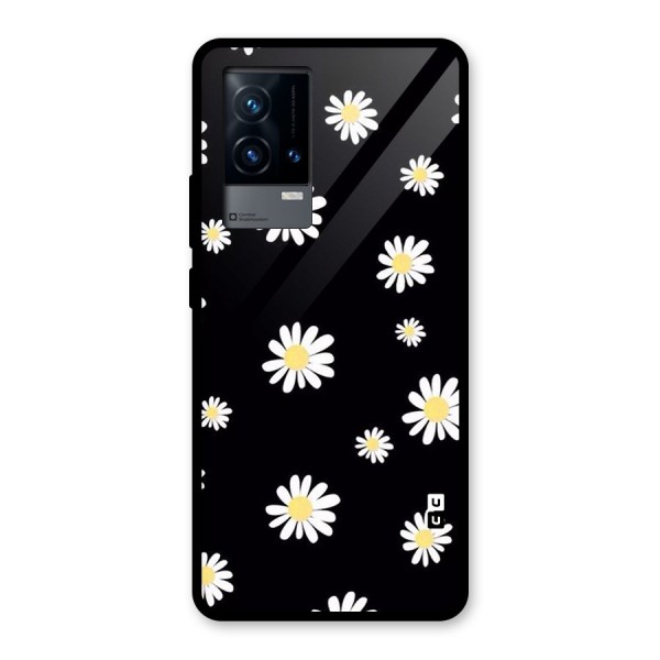 Simple Sunflowers Pattern Glass Back Case for iQOO 9 5G