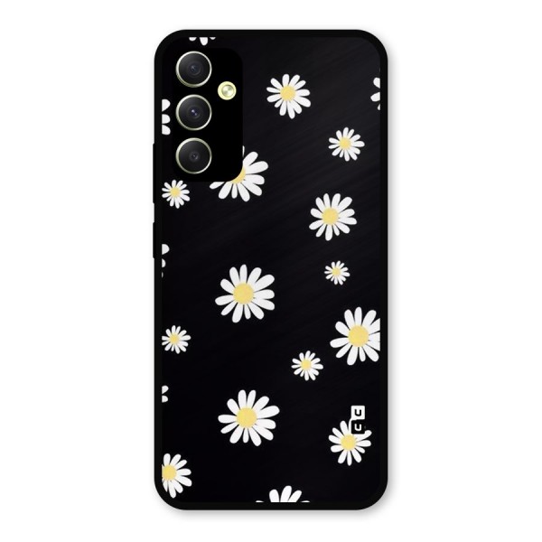 Simple Sunflowers Pattern Metal Back Case for Galaxy A34