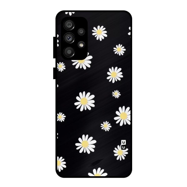 Simple Sunflowers Pattern Metal Back Case for Galaxy A73 5G