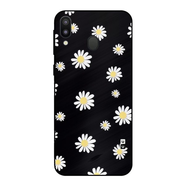 Simple Sunflowers Pattern Metal Back Case for Galaxy M20