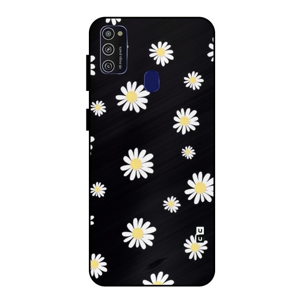 Simple Sunflowers Pattern Metal Back Case for Galaxy M21