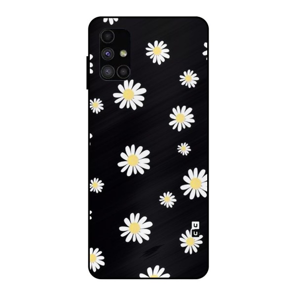 Simple Sunflowers Pattern Metal Back Case for Galaxy M51