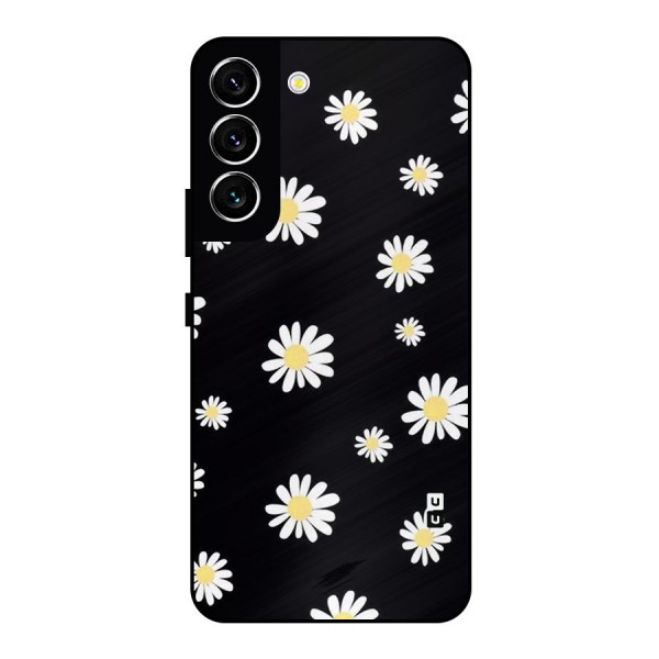 Simple Sunflowers Pattern Metal Back Case for Galaxy S22 5G