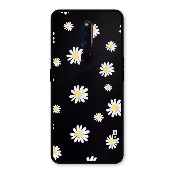 Simple Sunflowers Pattern Metal Back Case for Oppo F11 Pro