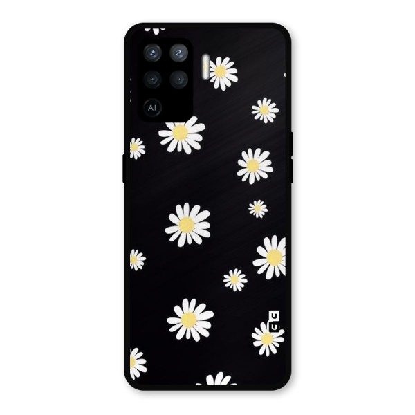 Simple Sunflowers Pattern Metal Back Case for Oppo F19 Pro